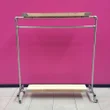 Scaffolding Clothes Rail Kit with double Timber Shelf - 170cm x 160cm